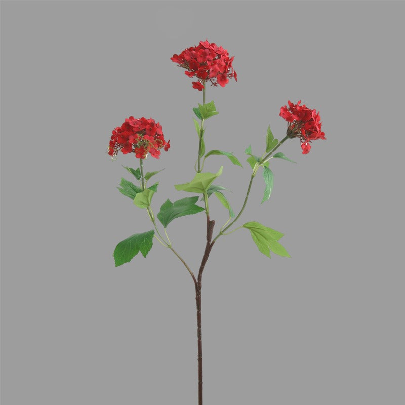 Artificial Hydrangea Bush with 3 Blooms, 28" Silk-Like Faux Flowers for Home Decor, Wedding Centerpieces, Office & Commercial Displays