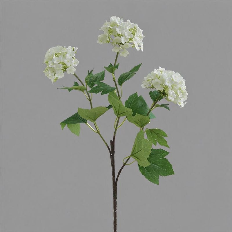 Artificial Hydrangea Bush with 3 Blooms, 28" Silk-Like Faux Flowers for Home Decor, Wedding Centerpieces, Office & Commercial Displays