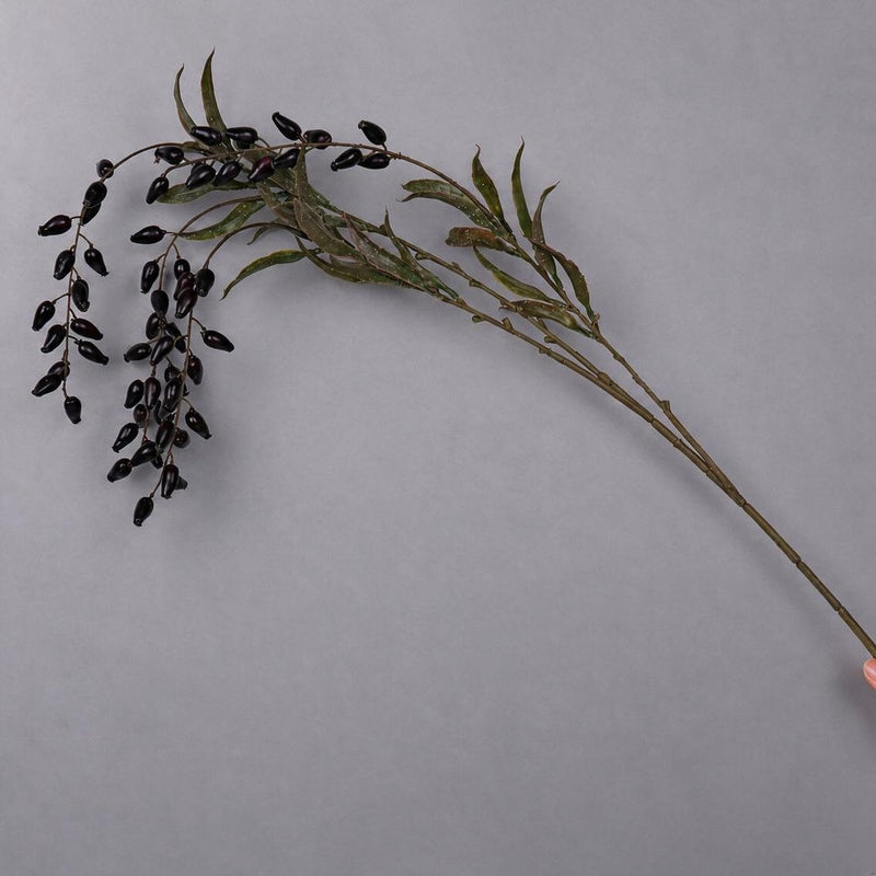 33" Artificial Goji Berry Bush, Realistic Plastic Decorative Foliage for Home, Wedding, and Event Decor