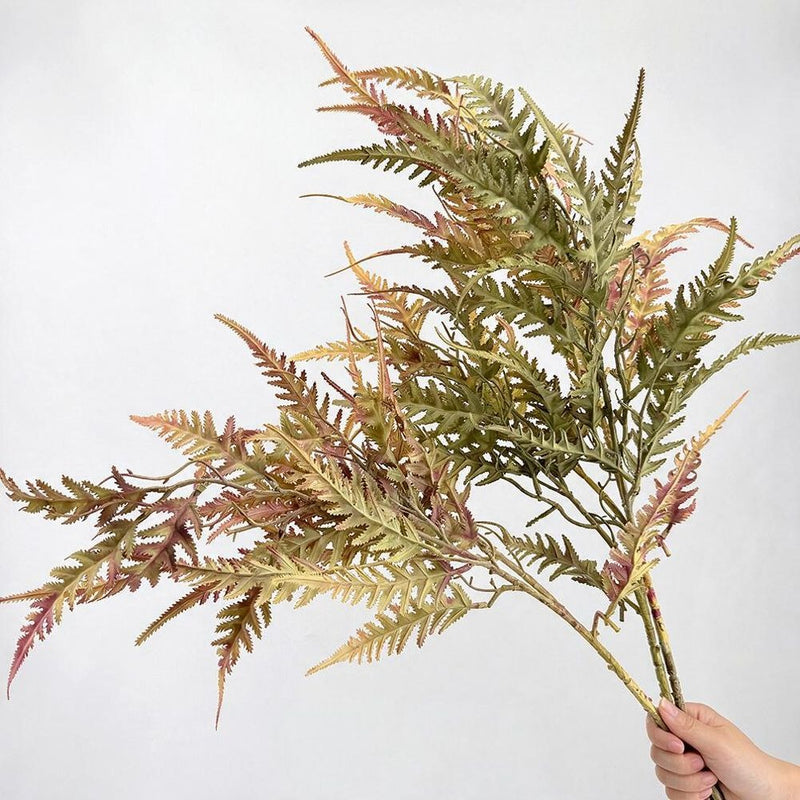 Persian Silk Artificial Foliage Bush, 35" Realistic Fake Greens for Wedding Decor & Home Styling