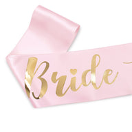 Bachelorette Party Bride to Be Sash - Gold Foil Bride Shoulder Sash for Bachelorette Celebrations