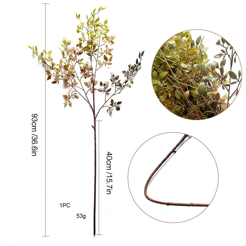 Artificial Nandina Stem, Single Faux Berry Branch in Orange, Autumn or Green, for Home Decor, Weddings & Floral Arrangements
