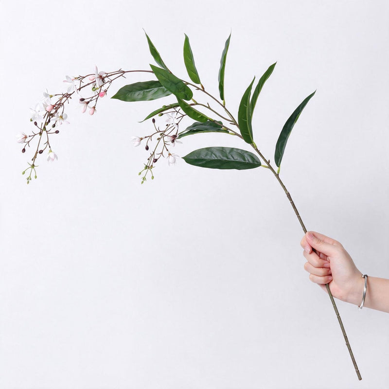 Artificial Jasmine Bush, Trailing Branches with Detailed Leaves, Faux Flowers for Vase Arrangements, Weddings, Hotels and Window Displays