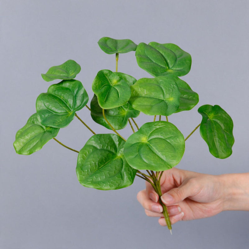 Artificial Mirror Leaf Philodendron Bush, 12-Branch Faux Greenery for Vases, Home, Hotel & Wedding Decor