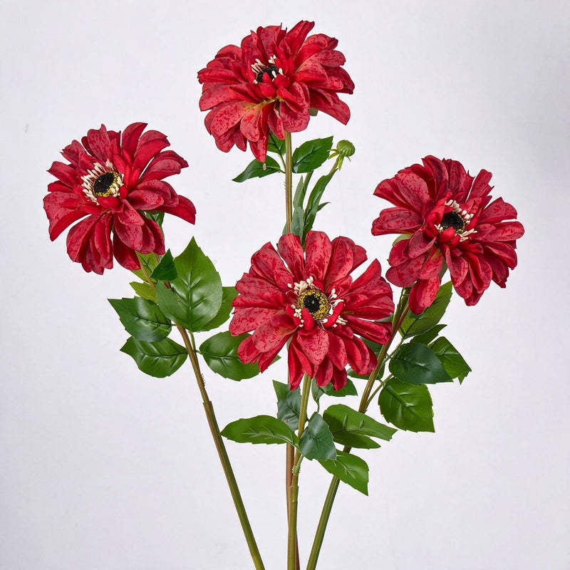 Artificial Chrysanthemum Single Stem, 1 Bloom, Faux Silk Fabric Flower for Wedding, Home Decor, Photography Props