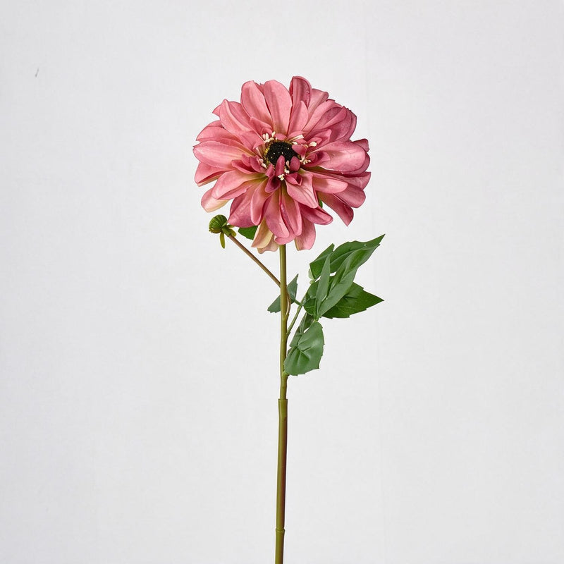 Artificial Chrysanthemum Single Stem, 1 Bloom, Faux Silk Fabric Flower for Wedding, Home Decor, Photography Props