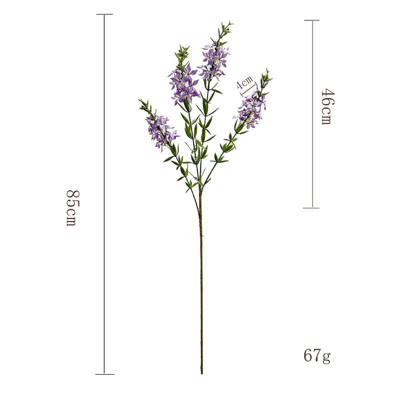 Artificial Lilac Flower Bush, Plastic Faux Lilac Stem 33 in, Rustic Wedding & Home Decor Flowers