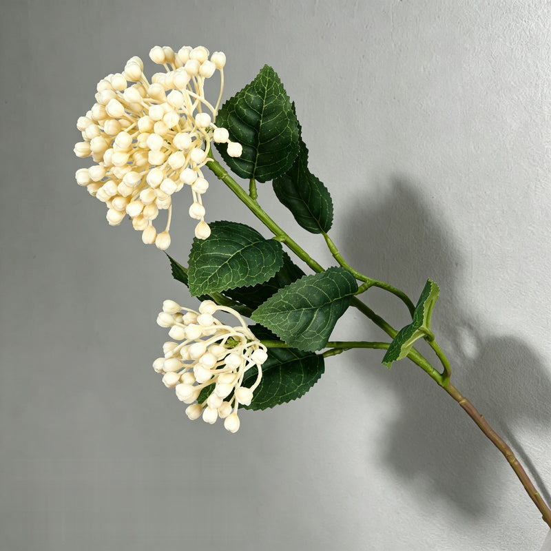Artificial Wild Berry Bush with Leaves, 2 Berry Clusters, Plastic, for Wedding, Home & Window Display