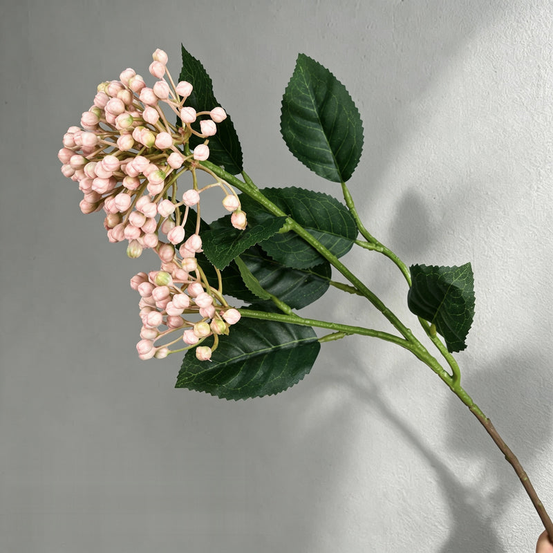 Artificial Wild Berry Bush with Leaves, 2 Berry Clusters, Plastic, for Wedding, Home & Window Display