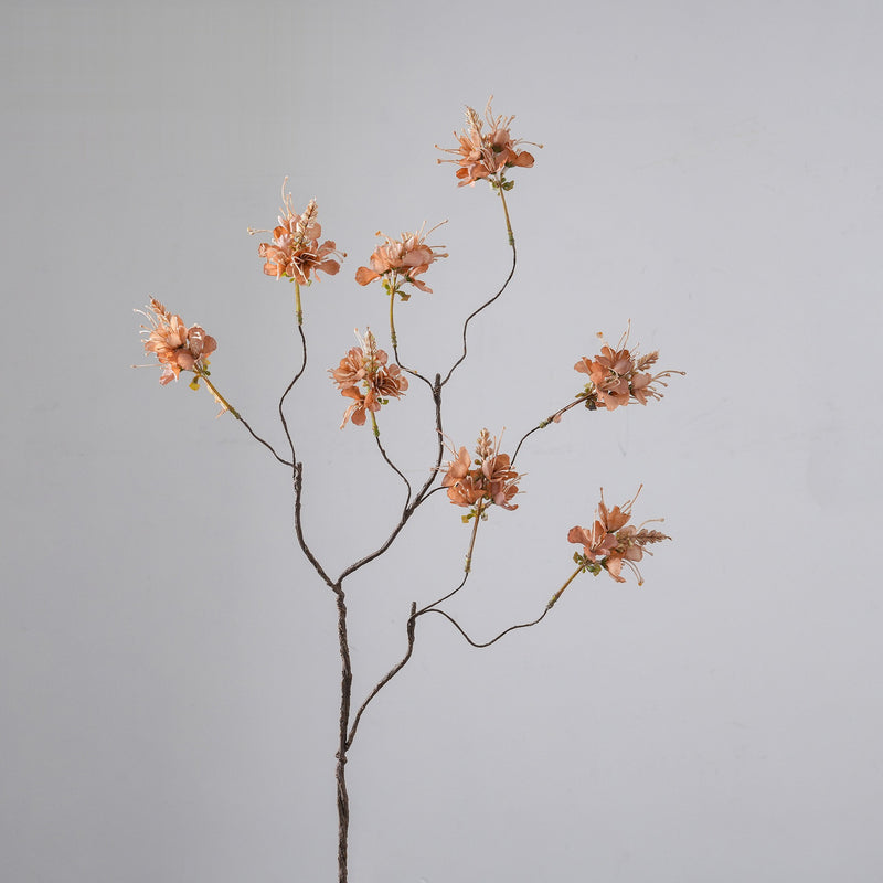 Artificial Cleome Spider Flower Bush, Single Pick with Multiple Branches, Faux Floral Decor for Weddings, Home & Hotel Display