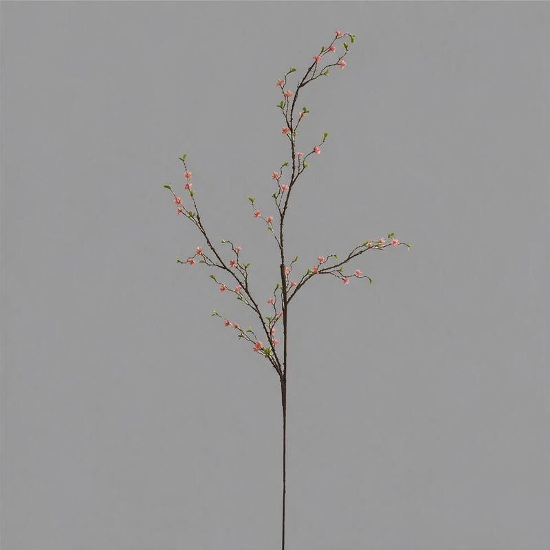 Artificial Wildflower Branch, Single Stem with 30 Blooms, Tall 50" Faux Silk-Like Fabric for Vases, Home & Window Display