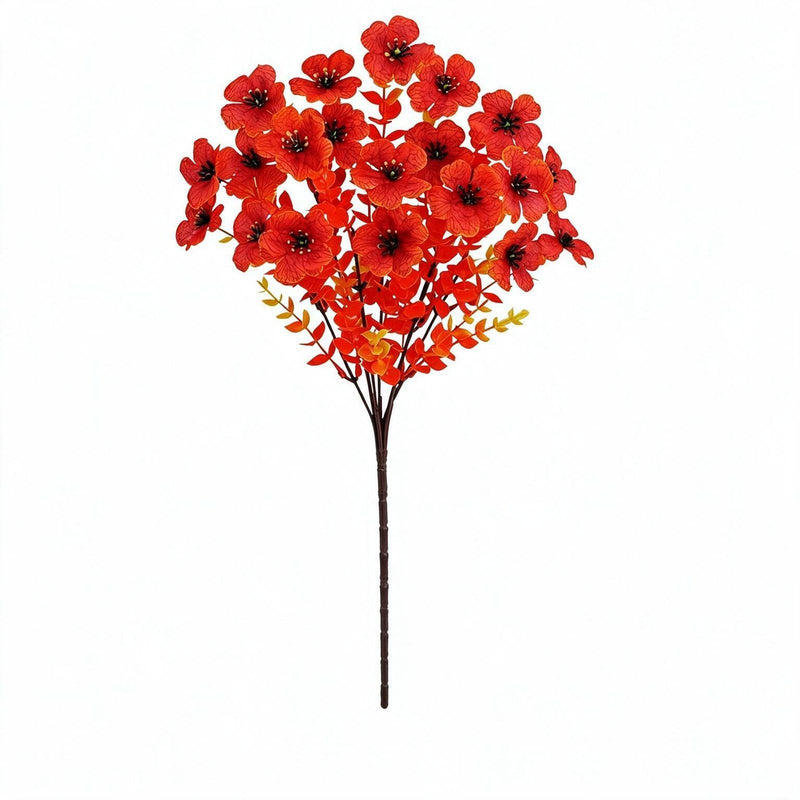 Artificial Eucalyptus Bush, 18 Branches & Leaves, Nordic Style Faux Greenery, Pack of 5 for Wedding, Home & Holiday Decor