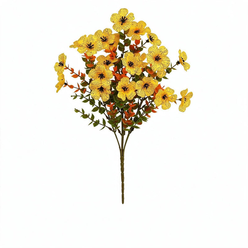 Artificial Eucalyptus Bush, 18 Branches & Leaves, Nordic Style Faux Greenery, Pack of 5 for Wedding, Home & Holiday Decor