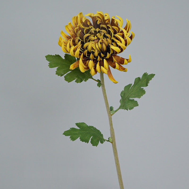 Artificial Cactus Daisy Single Stem, Vintage Autumn Tone PU Faux Flower, 23 in, for Home, Wedding & Display
