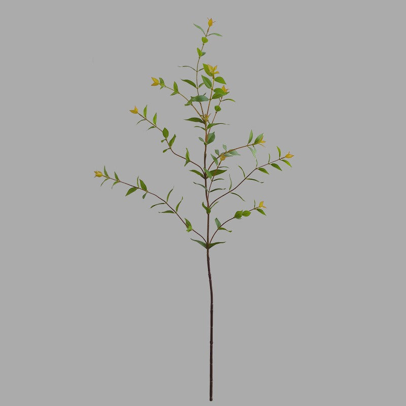 Artificial Eucalyptus Bush, Pointed-Leaf Faux Silk Branch, 33" Tall, for Home, Wedding, Hotel or Window Display