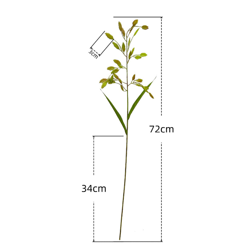 Artificial Pampas Grass Bush, Faux Plastic Plant Stem, Indoor Outdoor, for Home Decor, Weddings & Window Displays