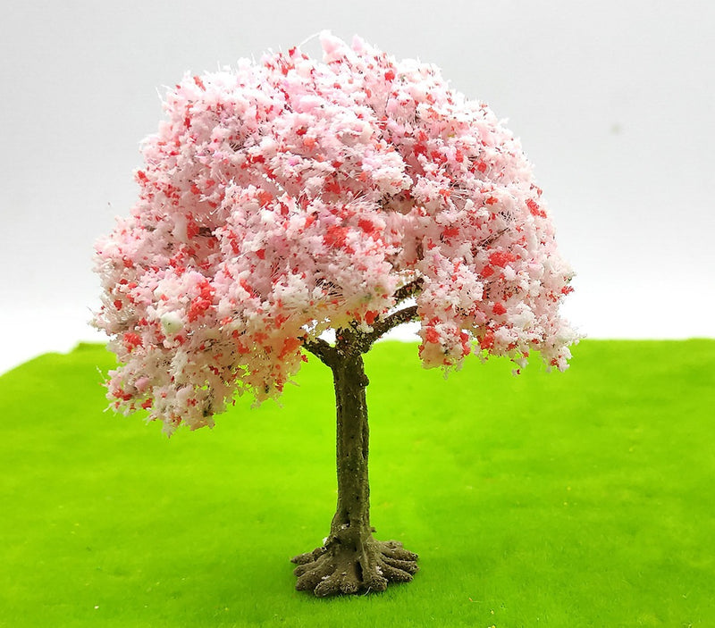 Artificial Peach Blossom Filler Bunch, Plastic Mini Cherry Blossom Tree Branch for Miniature Scenes, Window Displays, Spring Decor