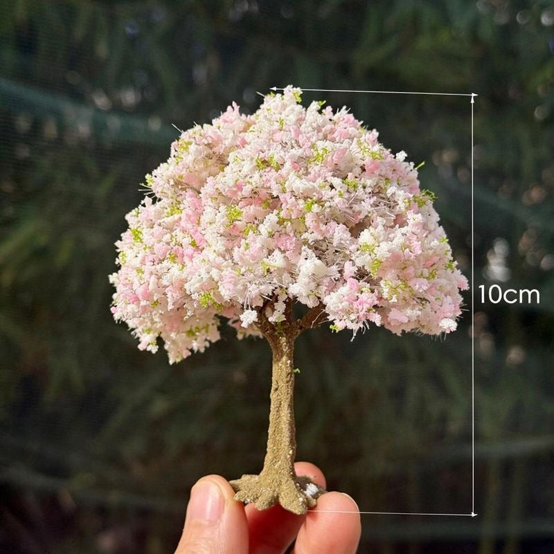 Artificial Peach Blossom Filler Bunch, Plastic Mini Cherry Blossom Tree Branch for Miniature Scenes, Window Displays, Spring Decor