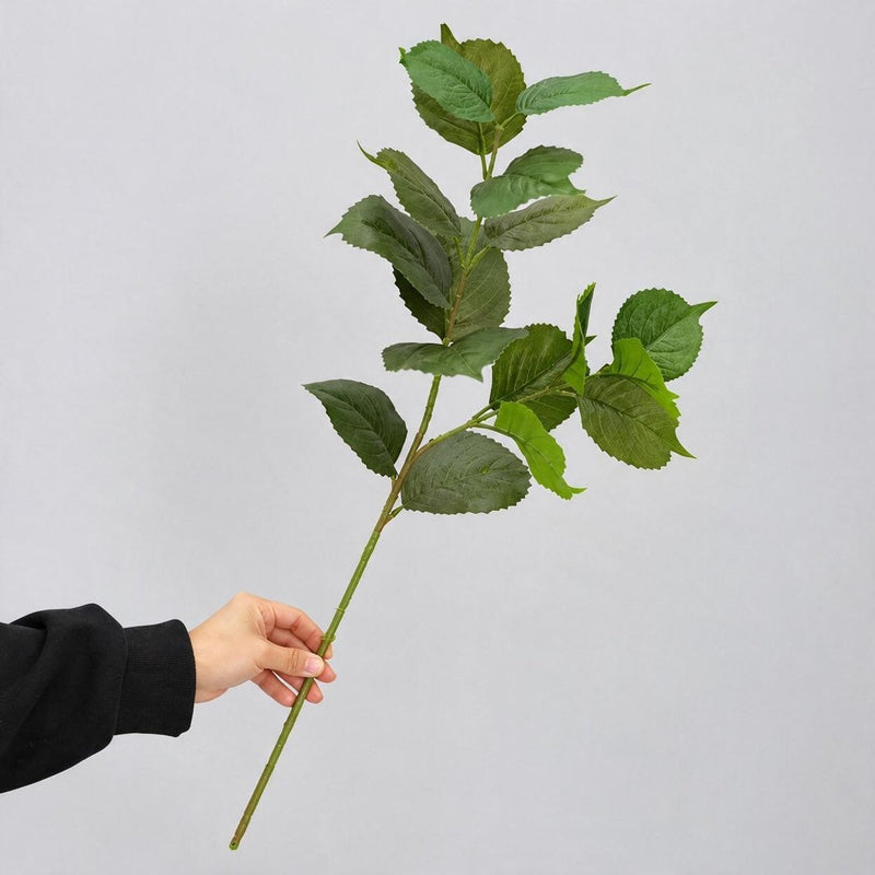 Artificial Eucalyptus Leaf Single Stem, Faux Greenery Branch, Plastic Foliage for Home, Office & Window Display