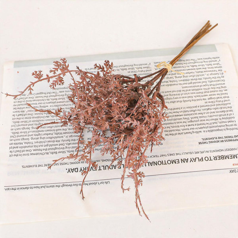 Artificial Rime Frost Flower Bouquet, Set of 5 Stems, 11" Plastic, Wedding, Home & Window Display Decor