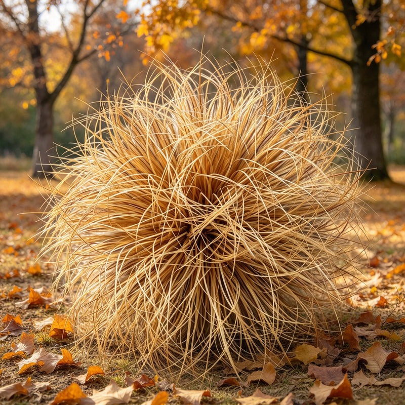 Artificial Foxtail & Onion Grass Clump with Base, Faux Dried Grass Tuft, 1 Piece, Indoor Outdoor Display
