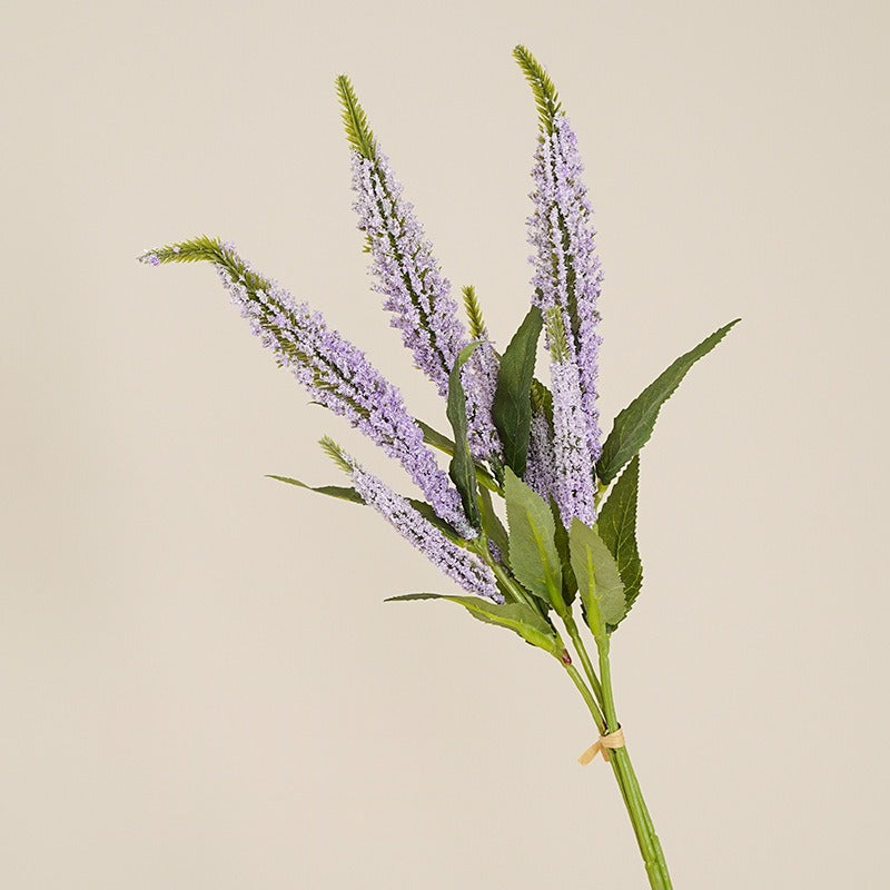 Artificial Sage Bouquet, Foam Faux Salvia Stems, 19" Tall, for Wedding, Home Decor & Window Display