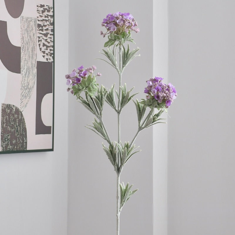 Single Stem Artificial Hydrangea Snowball Flower, 31" Tall, Silk-Like Fabric, Ideal for Home Decor, Weddings & Events