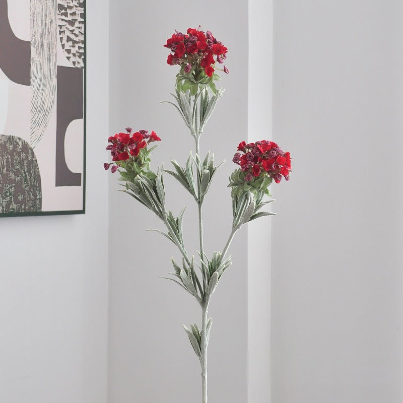 Single Stem Artificial Hydrangea Snowball Flower, 31" Tall, Silk-Like Fabric, Ideal for Home Decor, Weddings & Events
