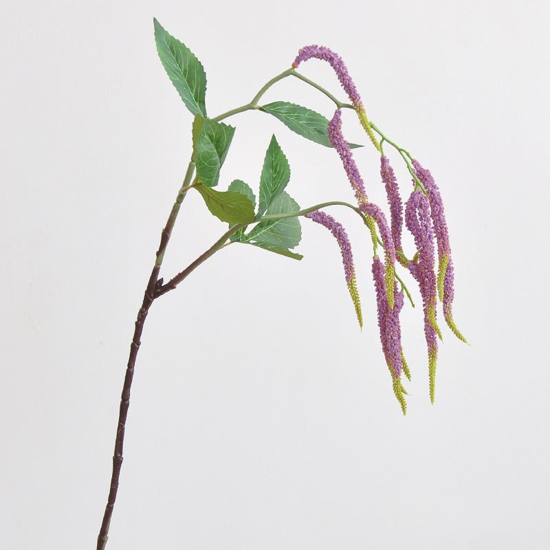 Single Stem Artificial Love Vine Flower, 15 Blooms, 33" Tall, PVC & Silk-Like Material, for Weddings, Home Decor, & Events