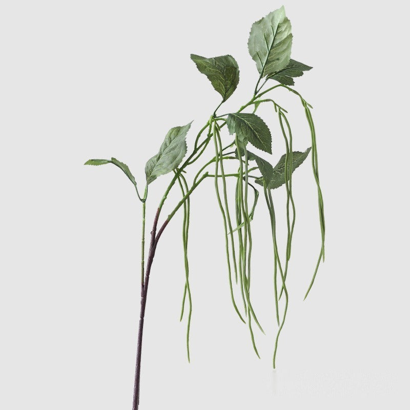 Artificial Long Bean Vine, Single Stem, 37" Green or Red, PVC Material for Home Decor, Wedding, and Events