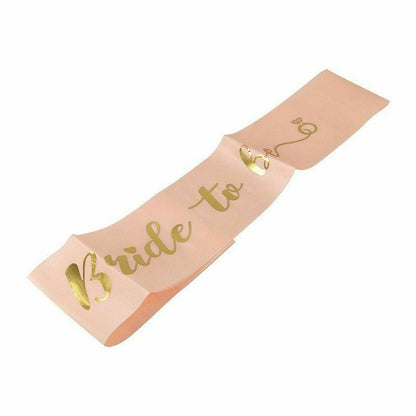 Bachelorette Party Bride to Be Sash - Gold Foil Bride Shoulder Sash for Bachelorette Celebrations