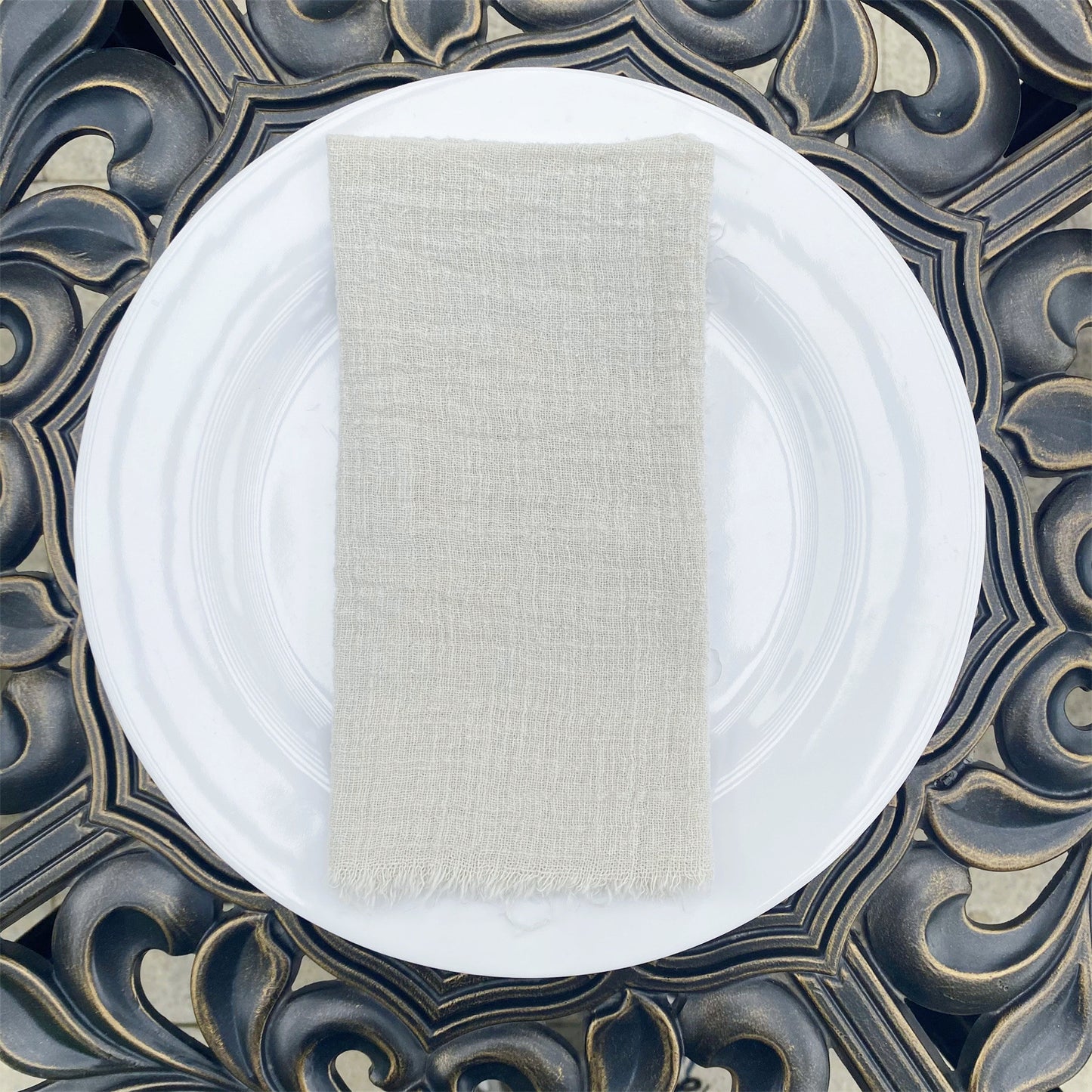 Bulk Cotton Linen Napkins 17" x 17" Rustic Square Napkins  Wedding Party Baby Shower Decoration Wholesale