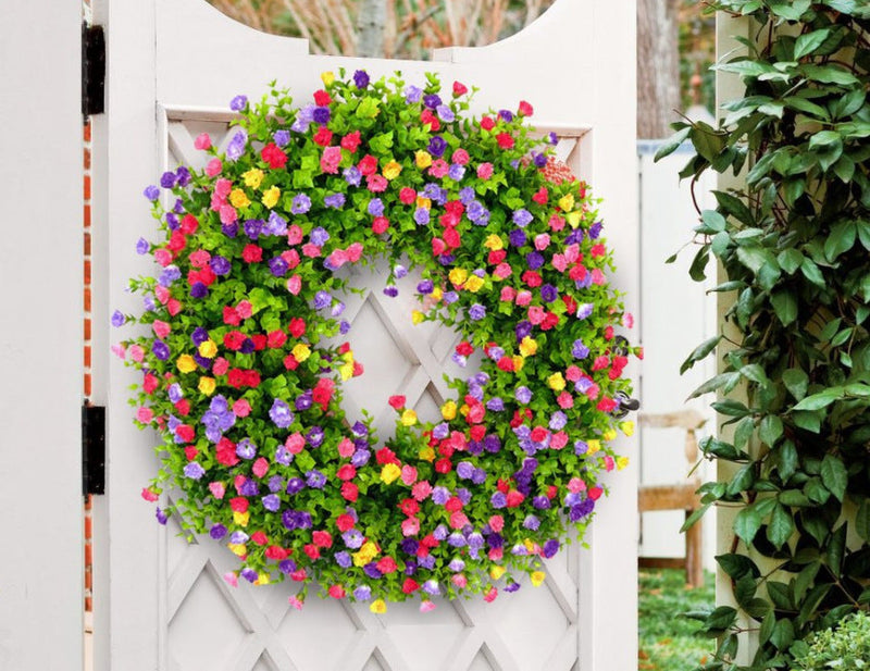 17 Inch Artificial Boxwood Wreath Green Summer Decorative Bulk Quantity