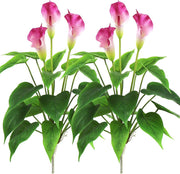 2 Pcs 17 Inch Artificial Calla Lily Bush Plants for Indoor Outdoor Decoration