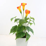 2 Pcs 17 Inch Artificial Calla Lily Bush Plants for Indoor Outdoor Decoration