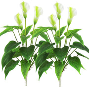 2 Pcs 17 Inch Artificial Calla Lily Bush Plants for Indoor Outdoor Decoration