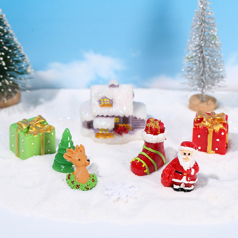 17 Pcs Christmas Miniature Resin Dollhouse Ornaments Bulk Set