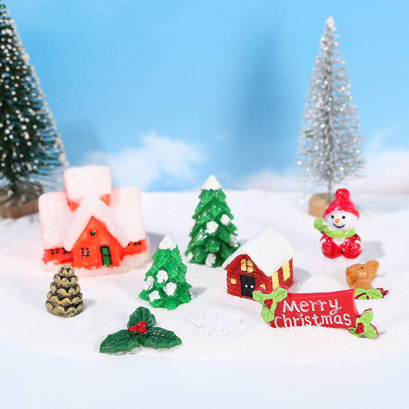 17 Pcs Christmas Miniature Resin Dollhouse Ornaments Bulk Set