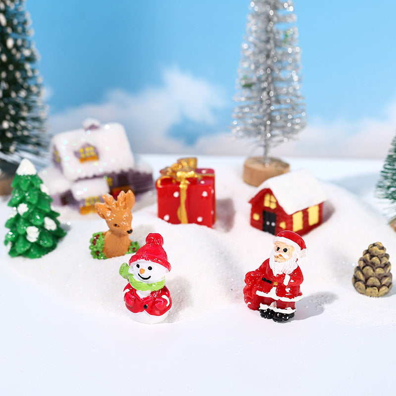 17 Pcs Christmas Miniature Resin Dollhouse Ornaments Bulk Set