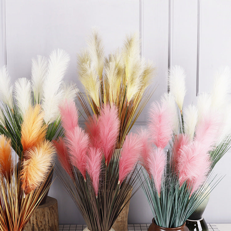 33 Inch Artificial Reed Grass 10 Pcs Faux Pampas Grass Bulk Outdoor Plants