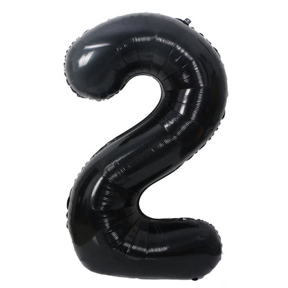 Bulk Black 40 Inch Digital Balloons for Birthday Party Anniversary Valentine's Day Wedding Supplies Scene Decor Arrangement Wholesale