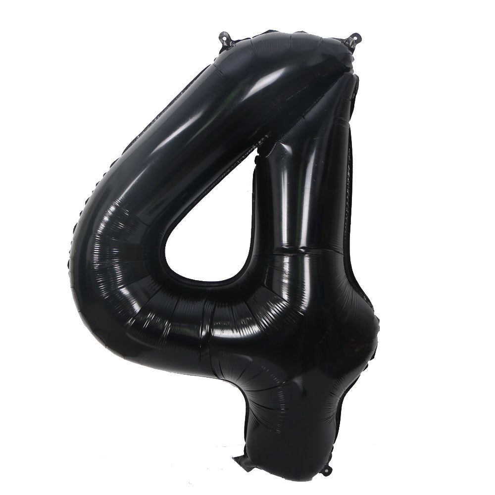 Bulk Black 40 Inch Digital Balloons for Birthday Party Anniversary Valentine's Day Wedding Supplies Scene Decor Arrangement Wholesale