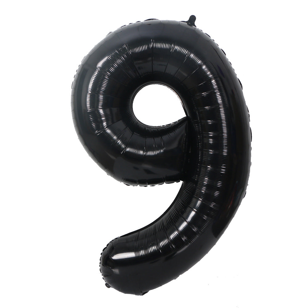 Bulk Black 40 Inch Digital Balloons for Birthday Party Anniversary Valentine's Day Wedding Supplies Scene Decor Arrangement Wholesale