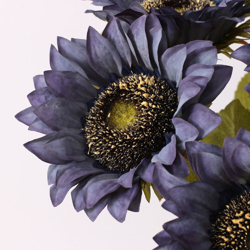 17 Inch Retro Sunflower Stems 10 Pcs Vintage Silk Artificial Flowers