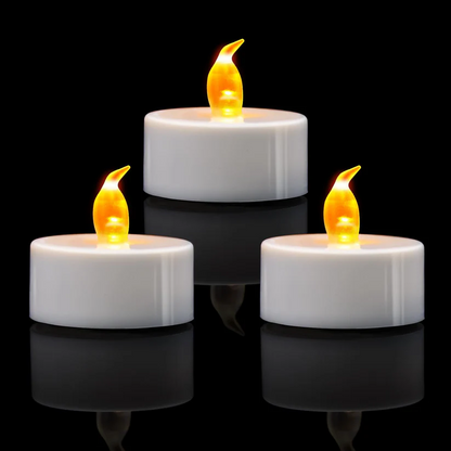 Bulk 12/24/50/100/200/400 Pack LED Flameless Battery Operated Tea Lights Candles for Events and Parties Decoration Wholesale