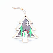10 Pcs Christmas Tree Hanging Ornaments Set with Star, Bells, Gift Box – Holiday Craft Decorations Bulk