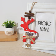 Bulk Christmas Hollow Wood Pendants 50 Pcs Xmas Tree Snowflakes Bells Elk Ornaments