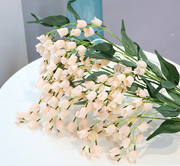 39 Inch Lily of The Valley Hanging Orchid Silk Flowers, Long Stem, Bulk Wholesale Artificial Flowers
