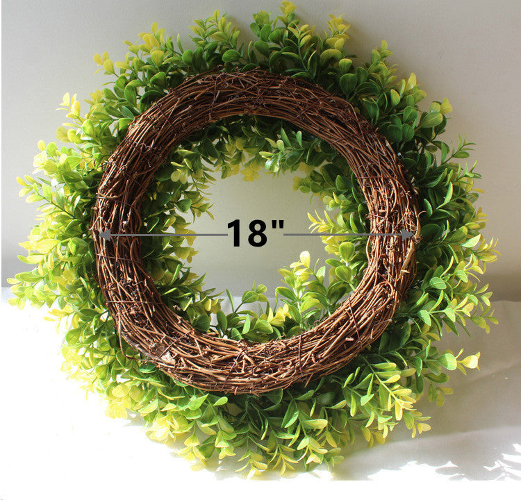 18 Inch Artificial Boxwood Wreath UV Resistant Bulk Wholesale for Front Door