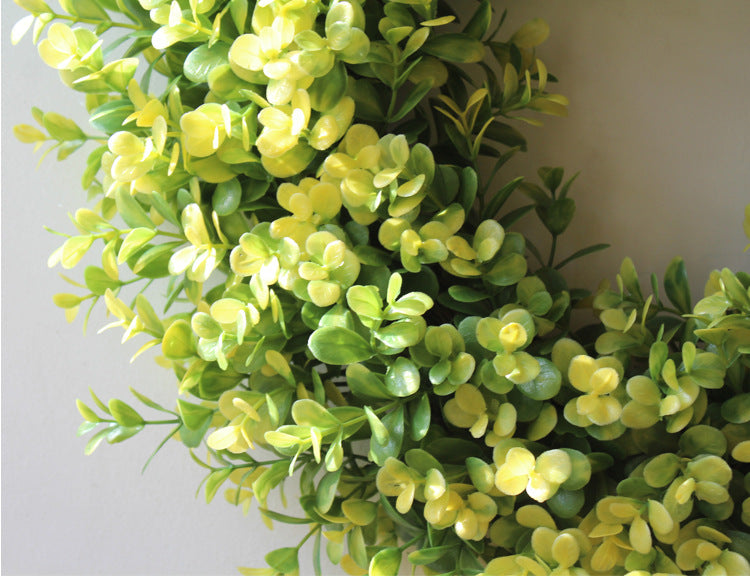 18 Inch Artificial Boxwood Wreath UV Resistant Bulk Wholesale for Front Door